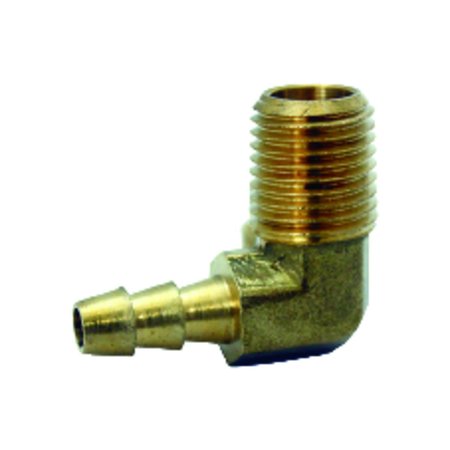 JMF Company Brass 3/8 in. D X 5/16 in. D Hose Barb Elbow 4504676